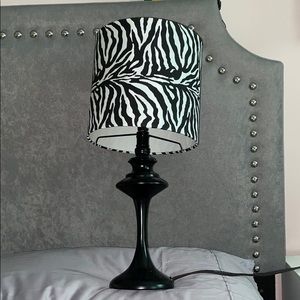 Zebra print lamp